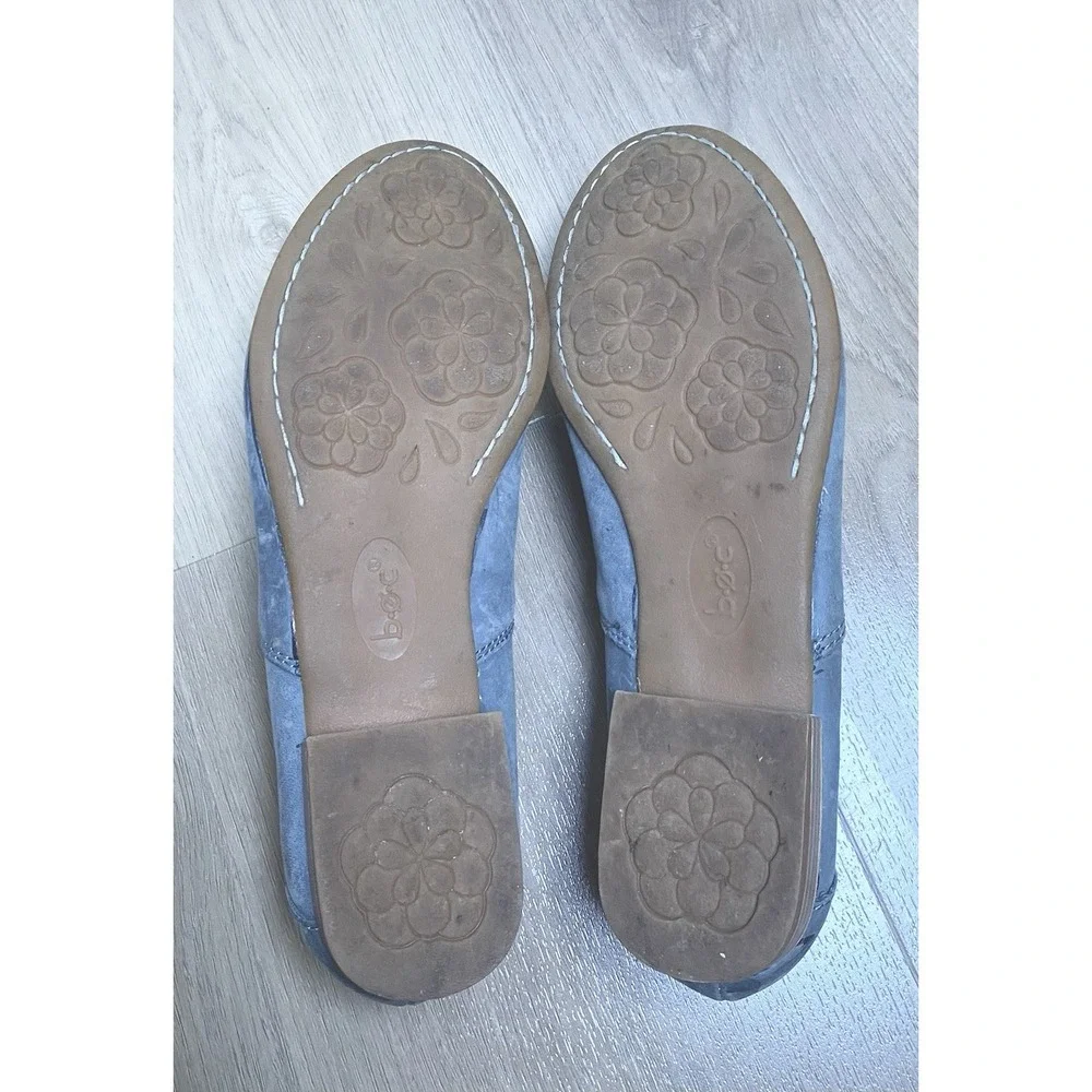 Boc‎ Born Womens Blue Gray Suree Loafers Leather Slip On Shoes Size 6.5